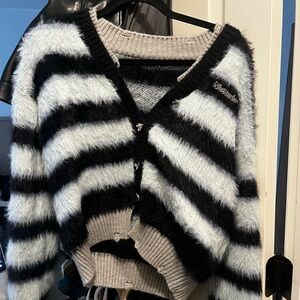 Black and White Striped Sweater